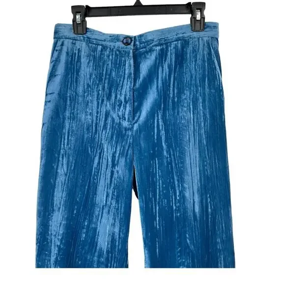 Stella Nova Pants Livi straight velour blue size 38(US:Medium M)